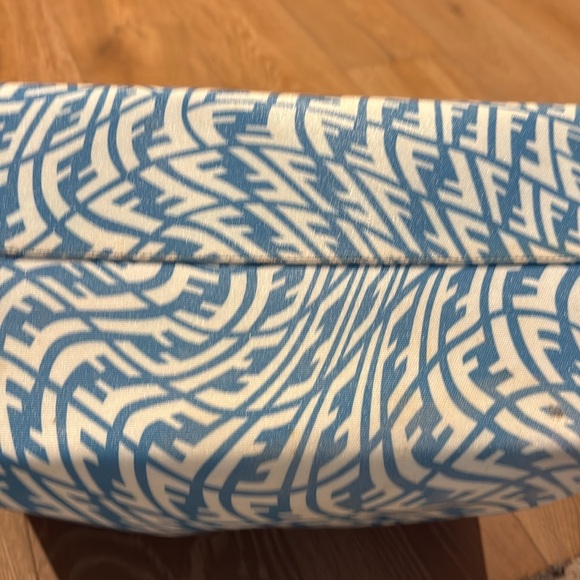 Preloved Fendi Blue and White Canvas Tote Bag - Picture 10 of 16